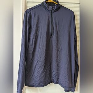 Greyson Navy Blue Long Sleeve Lightweight Quarter Zip Golf Pullover Men's M